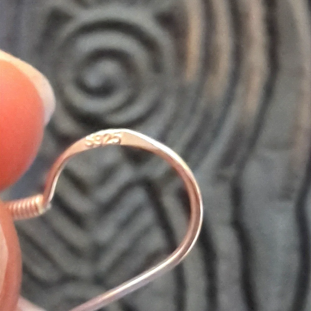 Abalone Mother Of Pearl And Onyx Sterling Silver Earrings - Picture 5 of 8